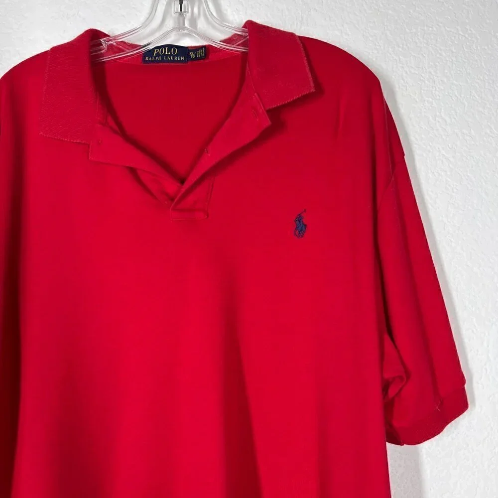 Polo Ralph Lauren Red Golf Shirt Short Sleeve Preppy XL